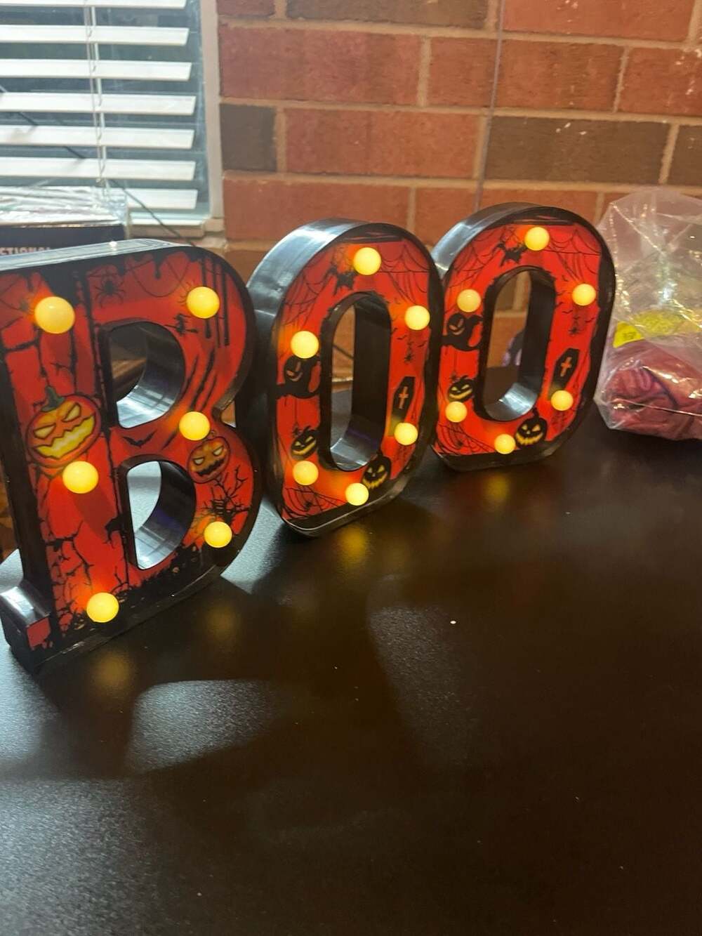 Unbranded Halloween LED Marquee Letters BOO Sign Set